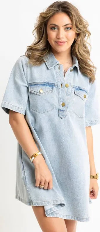 Karlie Denim Swing Dress
