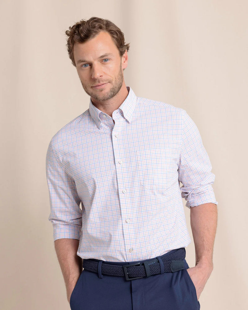 Men's Long Sleeve Charleston Plaid Sport shirt