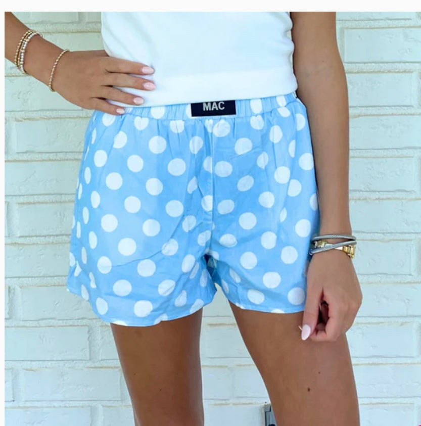 Lt Blue Polka Do