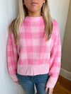 Plaid Checkered Cropped Sweater
