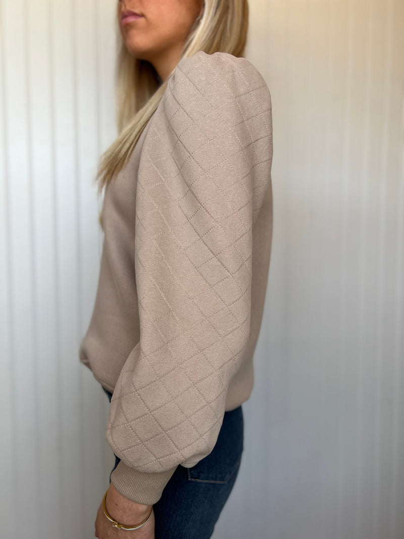 The Carly Quilted Sleeve Top