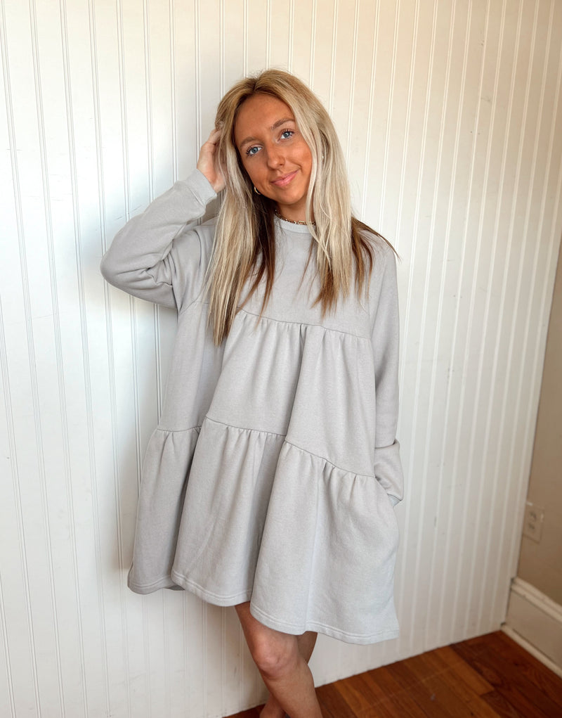 Karlie Long Sleeve Tier Dress