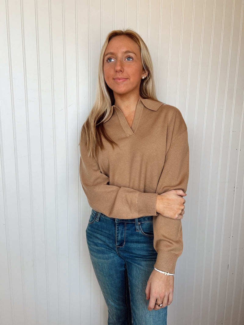 Karlie VNeck Collar Sweater