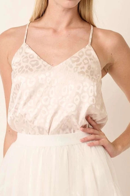 The Erin Leopard Satin Cami