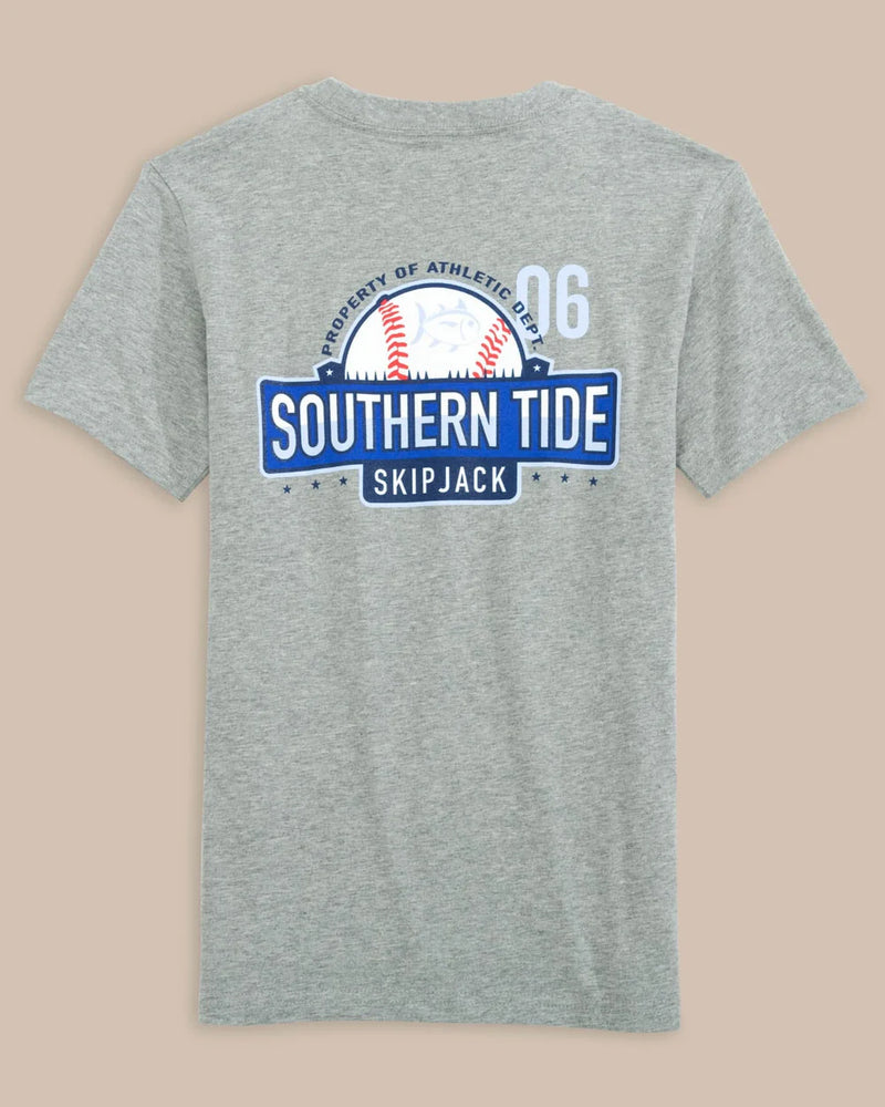 Youth Short Sleeve Skip Jack Baseball Heather Tee