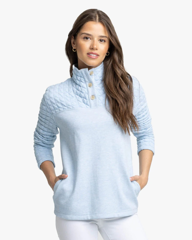 Southern Tide Kelsea Quilted Heather Pullover