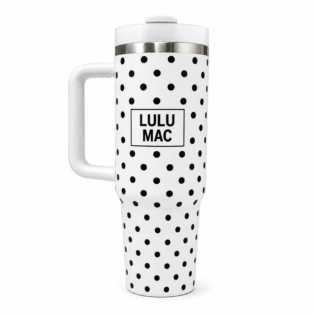 White/Black Polka Dot
