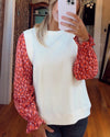 Karlie Leopard Sleeve Sweatshirt