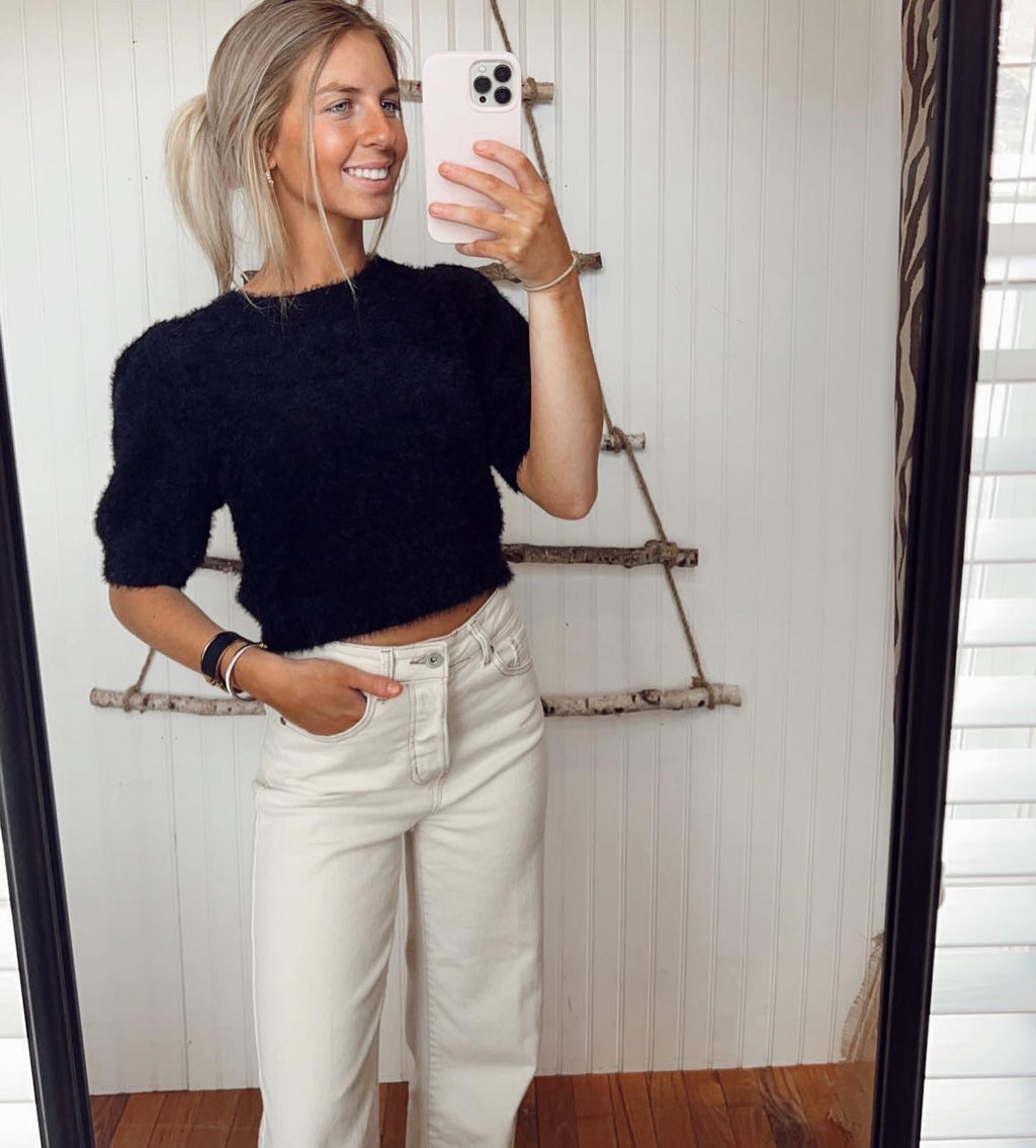The Faith Cropped Sweater Top