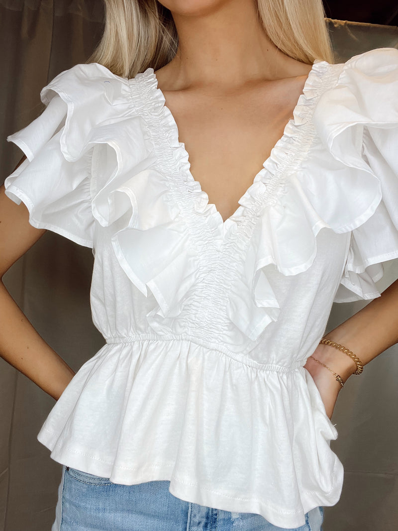 The Laine Ruffle Top