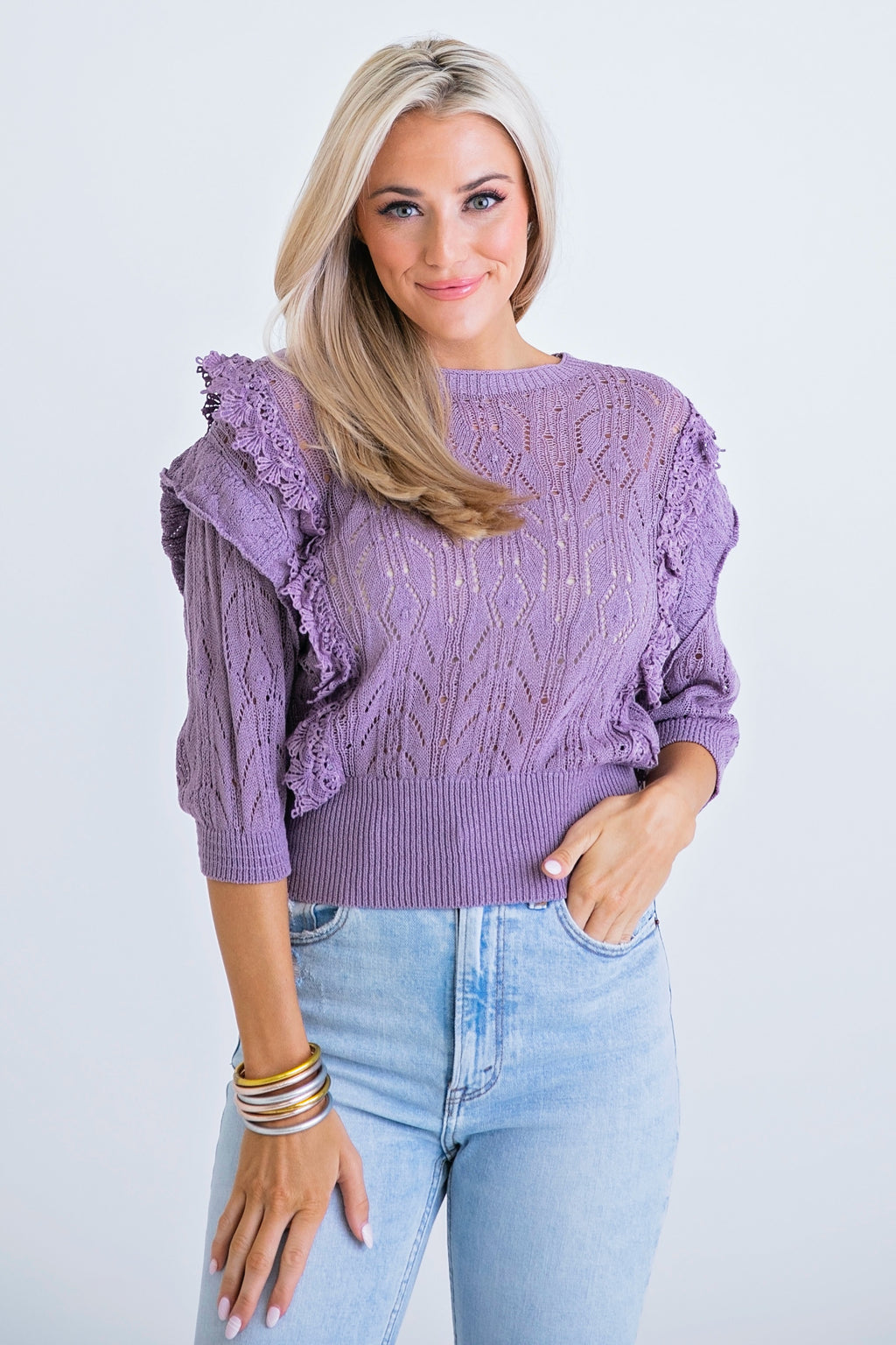 Solid Scoop Novelty Sweater